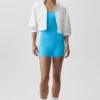 Airbrush One and Done kort onesie – azurblå