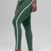 Airbrush Race Pace 7/8-Leggings med hög midja – klövergrön/vit