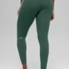 Airbrush Race Pace 7/8-Leggings med hög midja – klövergrön/vit
