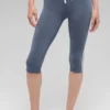 Airbrush Race Pace Capri med High-Waist – Bluestone/Vit