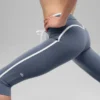 Airbrush Race Pace Capri med High-Waist – Bluestone/Vit