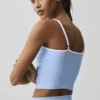 Airbrush Refined Bra Tank – Ljus Provenceblå/Vit