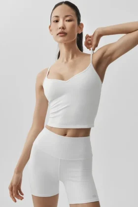 Airbrush Refined Bra Tank – Vit