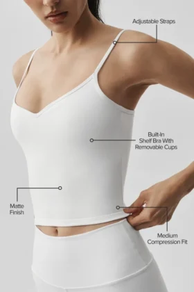 Airbrush Refined Bra Tank – Vit
