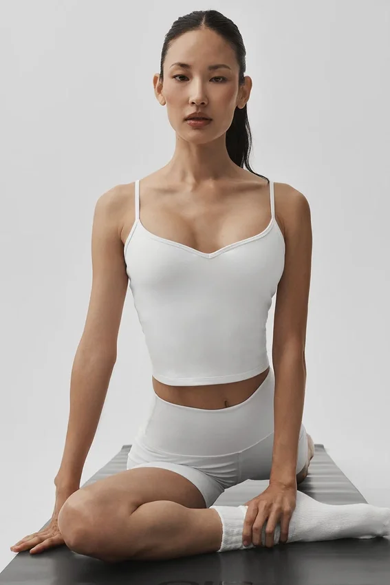 Airbrush Refined Bra Tank – Vit