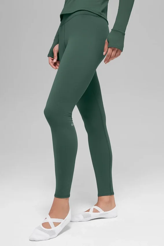 Airbrush Winter Warm High-Waist Nocturne Leggings – Clover Green