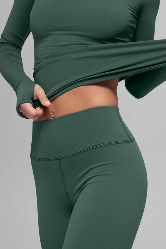 Airbrush Winter Warm High-Waist Nocturne Leggings – Clover Green