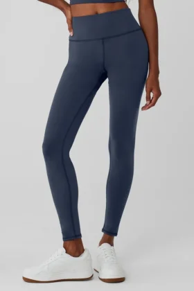 Airbrush Winter Warm High-Waist Nocturne Leggings – marinblå