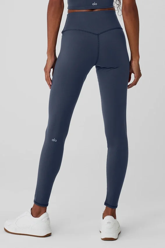 Airbrush Winter Warm High-Waist Nocturne Leggings – marinblå