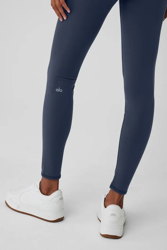 Airbrush Winter Warm High-Waist Nocturne Leggings – marinblå