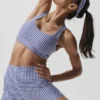 Gingham Airlift So Smooth-pannband – marinblå rutmönster