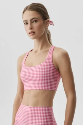 Airlift Gingham Sleek BH-linne – Paradise Pink Gingham