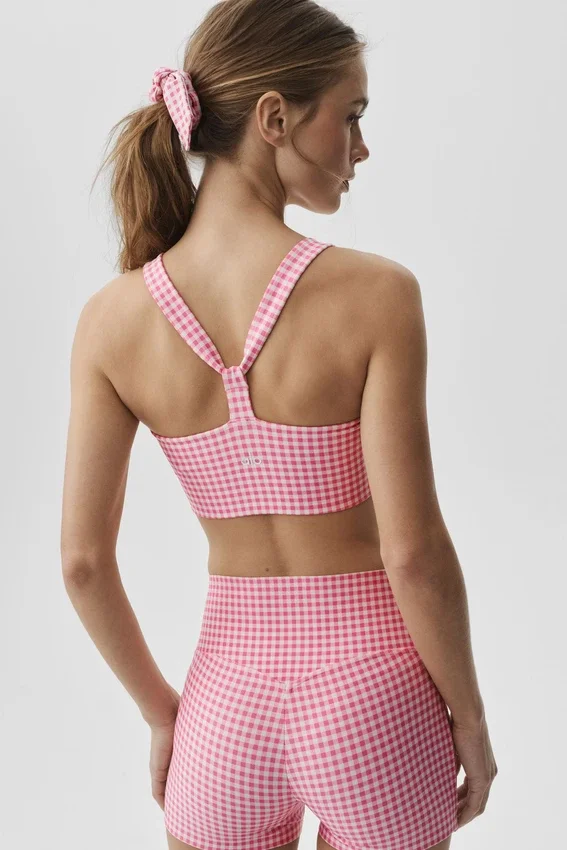 Airlift Gingham Sleek BH-linne – Paradise Pink Gingham