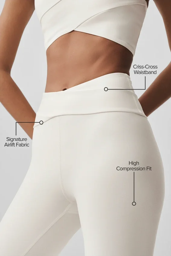 Airlift High-Waist 7/8 Horizon Leggings – Ivory