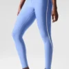 Airlift High-Waist 7/8-leggings – kristallklart blått/vitt