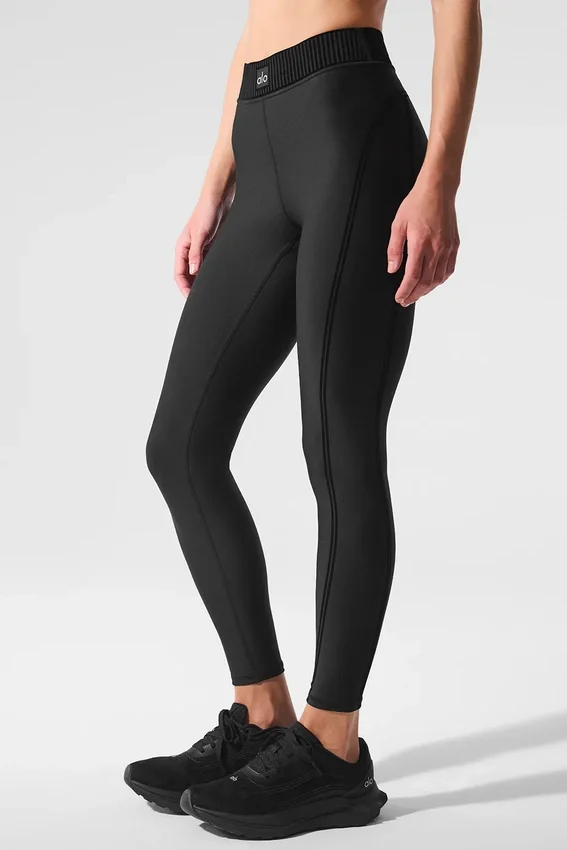 Airlift High-Waist 7/8 Line up Leggings – Svart