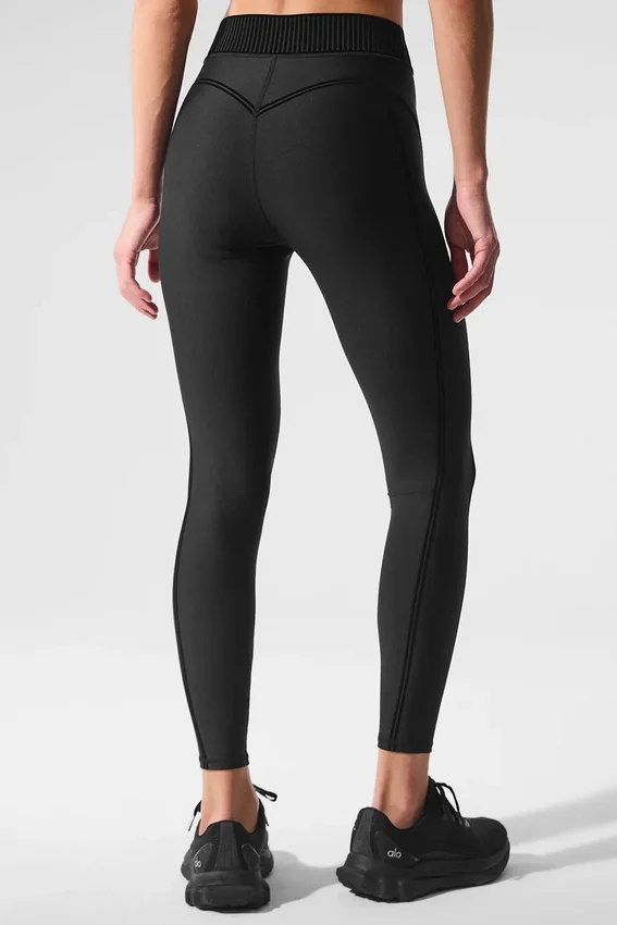 Airlift High-Waist 7/8 Line up Leggings – Svart