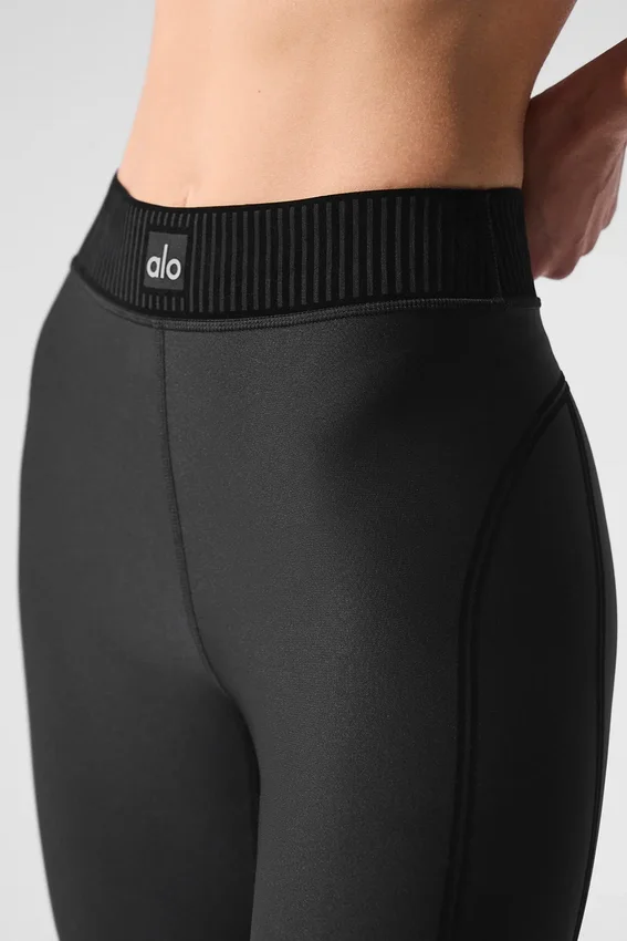 Airlift High-Waist 7/8 Line up Leggings – Svart