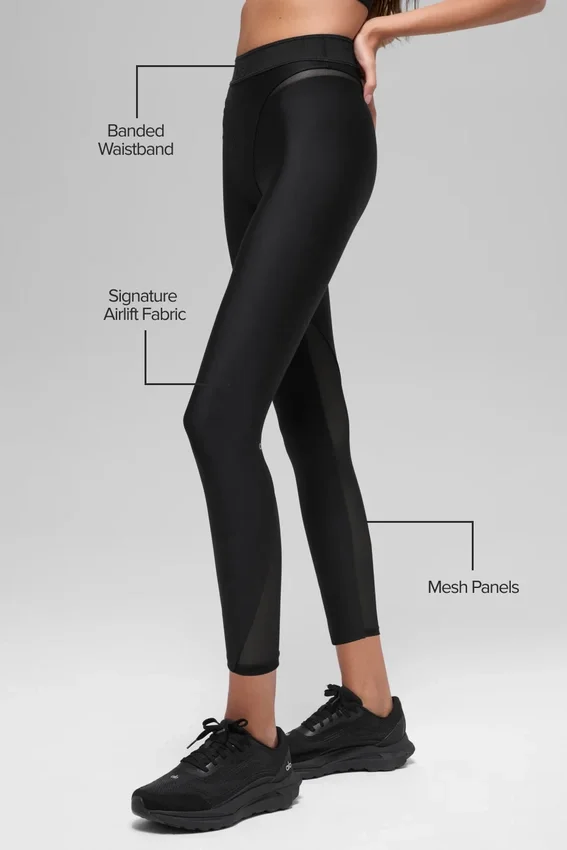 Airlift High-Waist 7/8 Rebel Legging – Svart