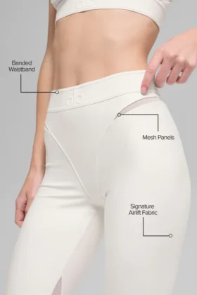 Airlift High-Waist 7/8 Rebel Leggings – Ivory
