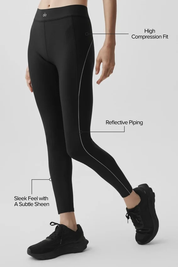 Airlift High-Waist 7/8 Speedwork Legging – Svart