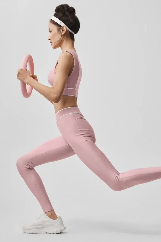 Airlift High-Waist Alignment Legging – Vintage-rosa/vit