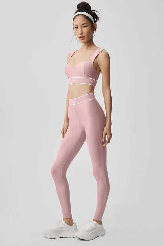 Airlift High-Waist Alignment Legging – Vintage-rosa/vit