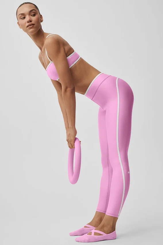 Airlift High-Waist Charger 7/8-Leggings – Candy Heart-rosa/vit