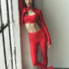 Airlift High-Waist Ignite 7/8-Leggings – Bright Red