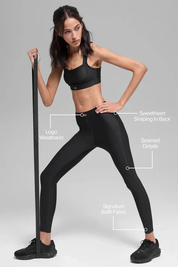 Airlift High-Waist Ignite 7/8-Leggings – svart