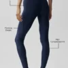 Airlift High-Waist Leggings av högsta kvalitet – marinblå