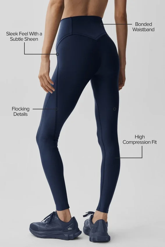 Airlift High-Waist Leggings av högsta kvalitet – marinblå
