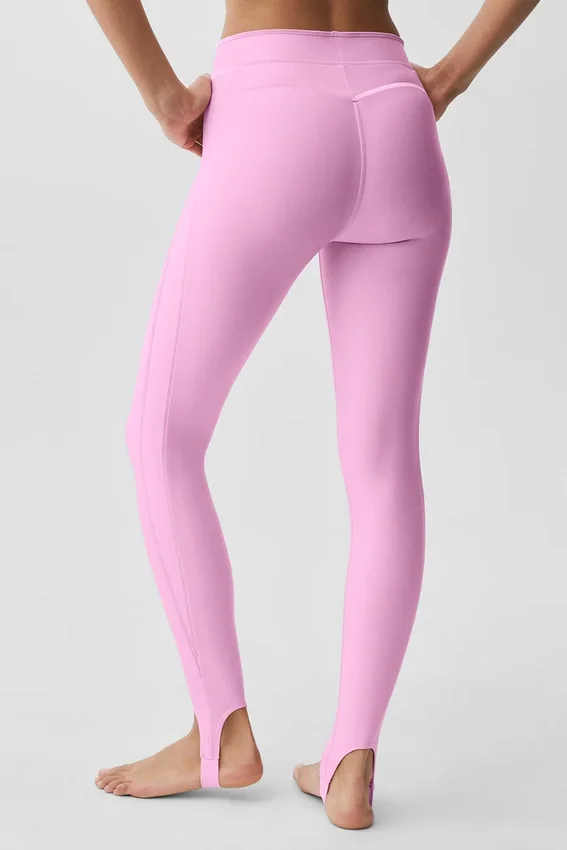 Airlift High-Waist Love Language Leggings med hästskor – Candy Heart Pink