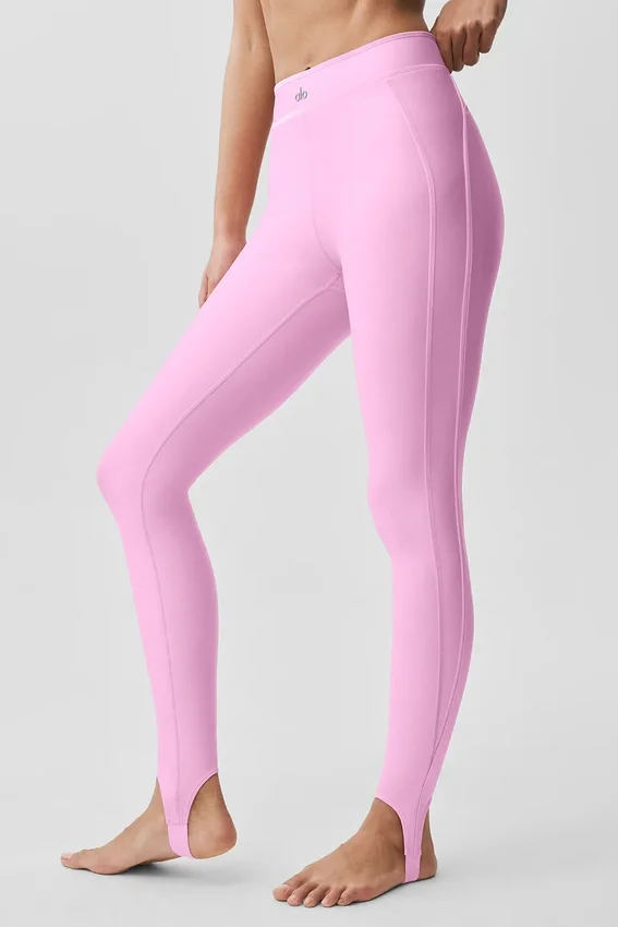 Airlift High-Waist Love Language Leggings med hästskor – Candy Heart Pink