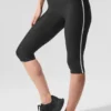 Airlift High-Waist Super Sleek Contrast Capri – Svart/Vit