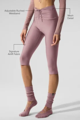 Airlift Mesh Divine Capri High-Waist – Smoky Quartz