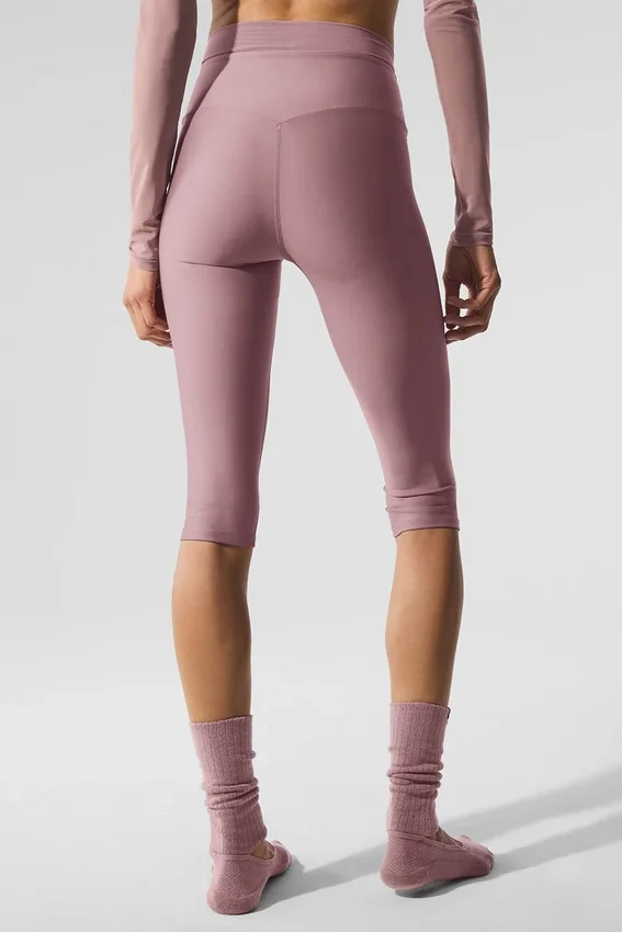 Airlift Mesh Divine Capri High-Waist – Smoky Quartz