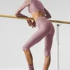 Airlift Mesh Divine Capri High-Waist – Smoky Quartz