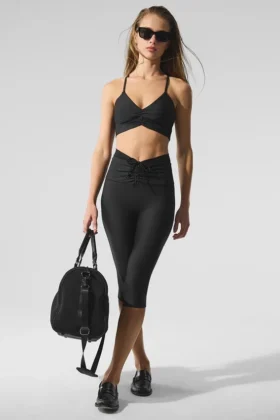 Airlift Mesh Divine Capri med High-Waist – Svart