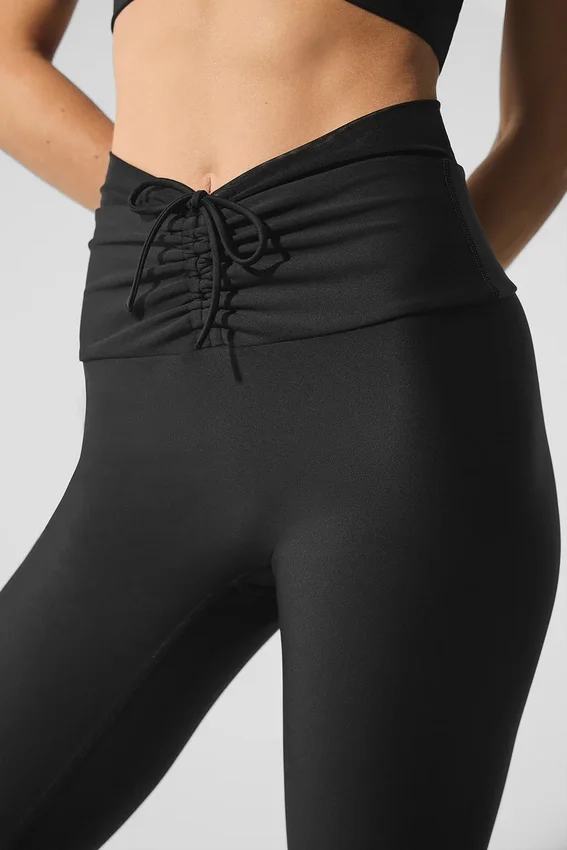 Airlift Mesh Divine Capri med High-Waist – Svart