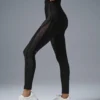 Airlift Mesh Line up Leggings med hög midja – Svart