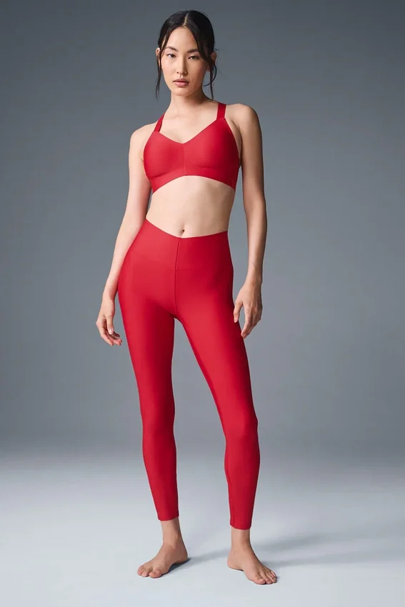 Airlift Strength Extreme High-Waist 7/8-Leggings – Bold Red
