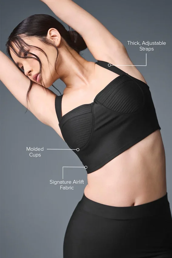 Airlift Turn It up Bra Tank – Svart