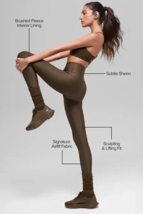 Airlift Winter Warm High-Waist Leggings – Espresso