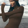 Airlift Winter Warm långärmad tröja med 1/4 dragkedja – Espresso