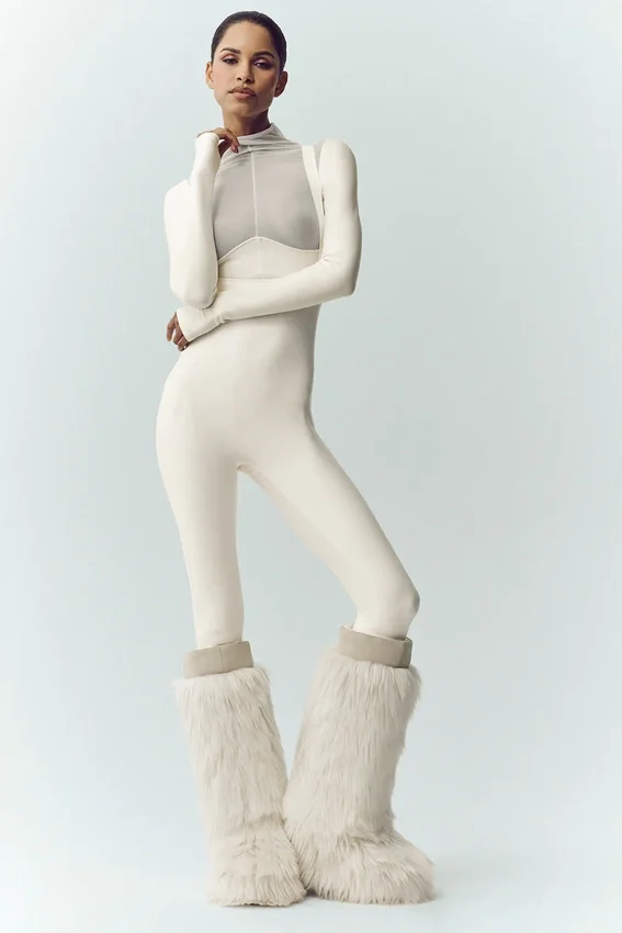 Airlift Winter Warm Mesh Ski Time långärmad tröja – Ivory