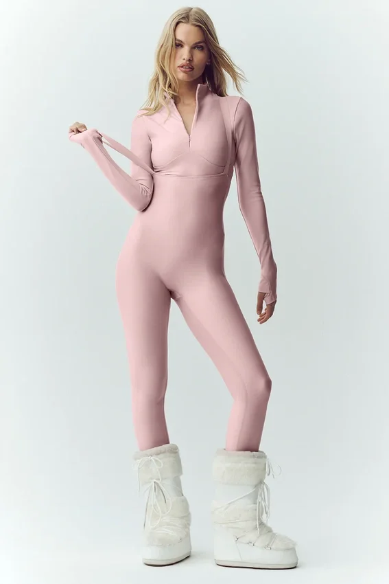 Airlift Winter Warm Ski Time långärmad tröja – Pink Champagne