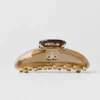 Akrylklämma i illusion-stil – grusfärgad/borstat guld
