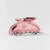 Akrylklämma i illusion-stil – Vintage Pink/krom