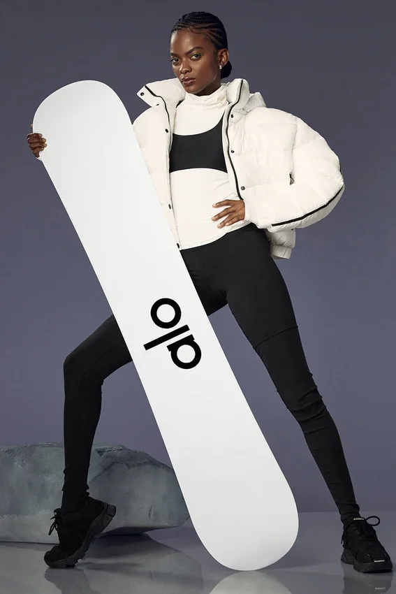 Alo Glacier Snowboard – Svart/Vit